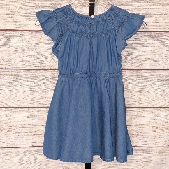 Crewcuts Chambray Blue Dress Size 4 - Picture 3 of 10